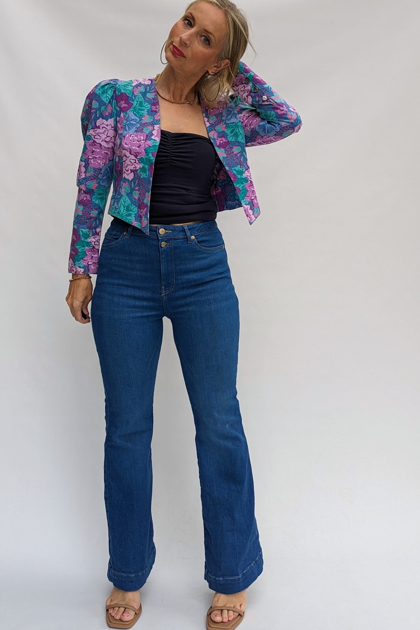 Floral Laura Ashley Cropped jacket