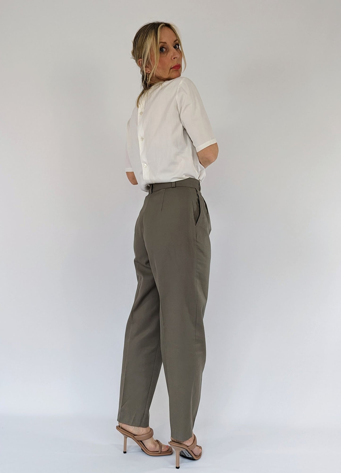 vintage blouse button back
