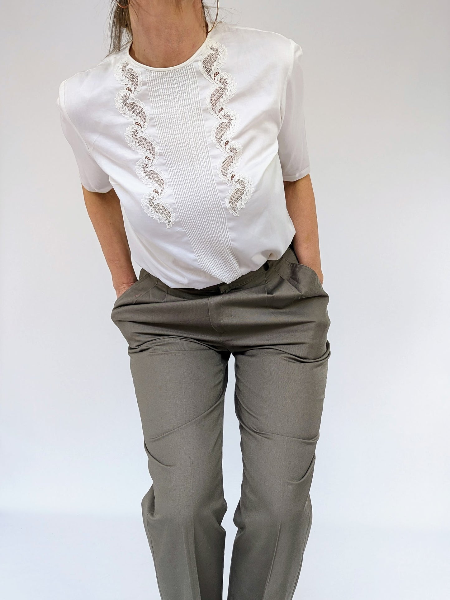 1980s cut out blouse