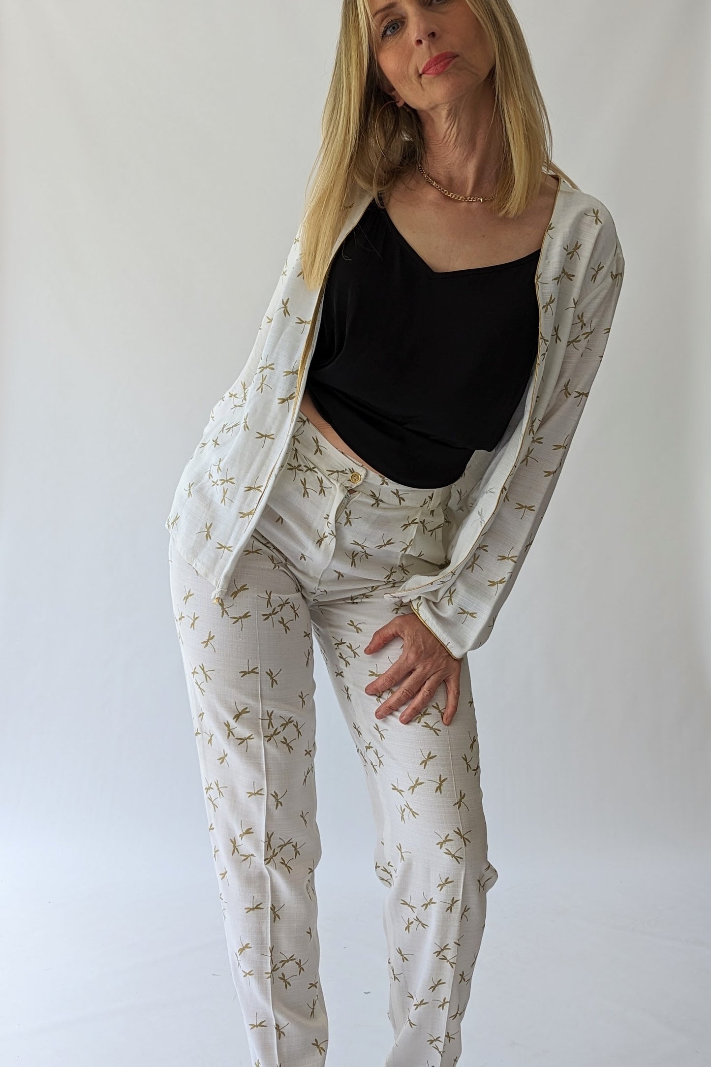 vintage two piece dragonfly suit