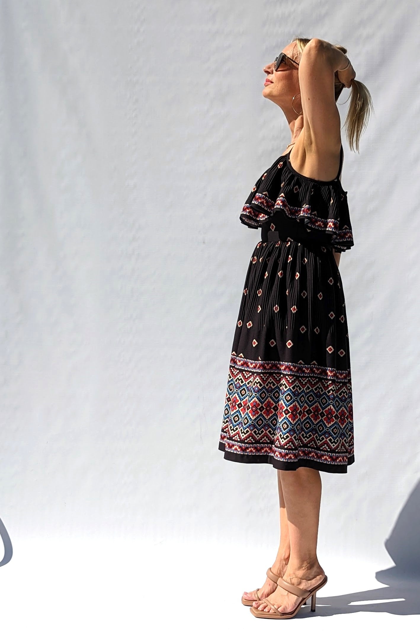 Strappy vintage black summer dress
