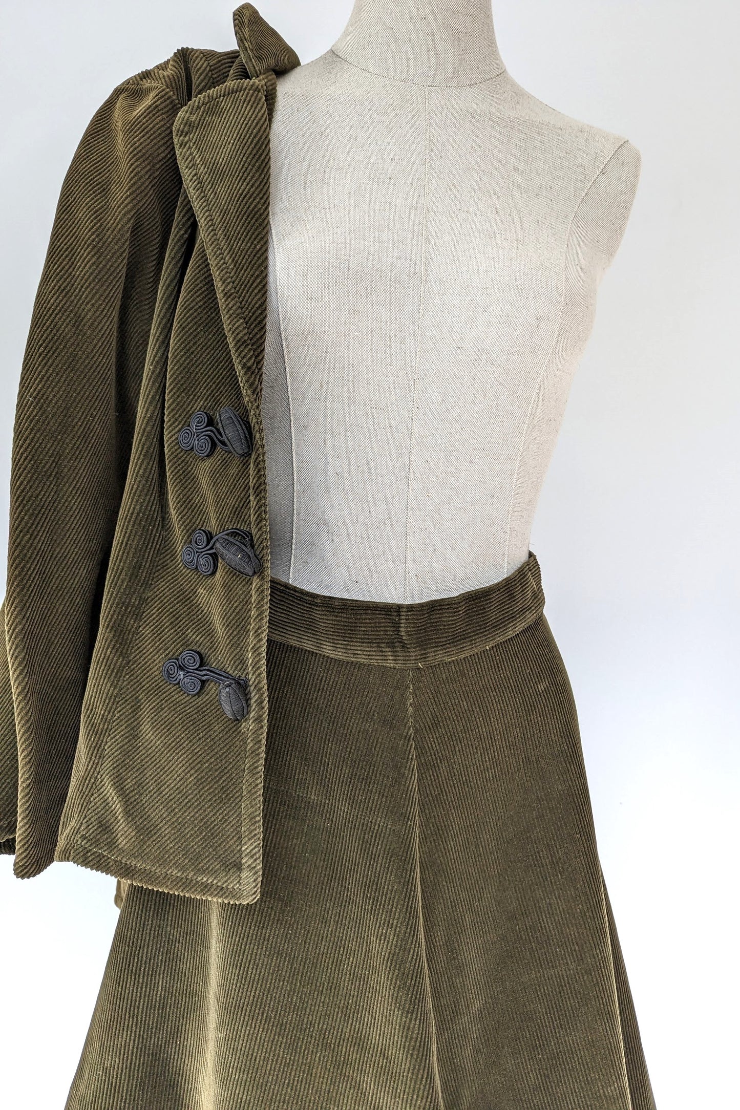 Corduroy Laura Ashley skirt suit
