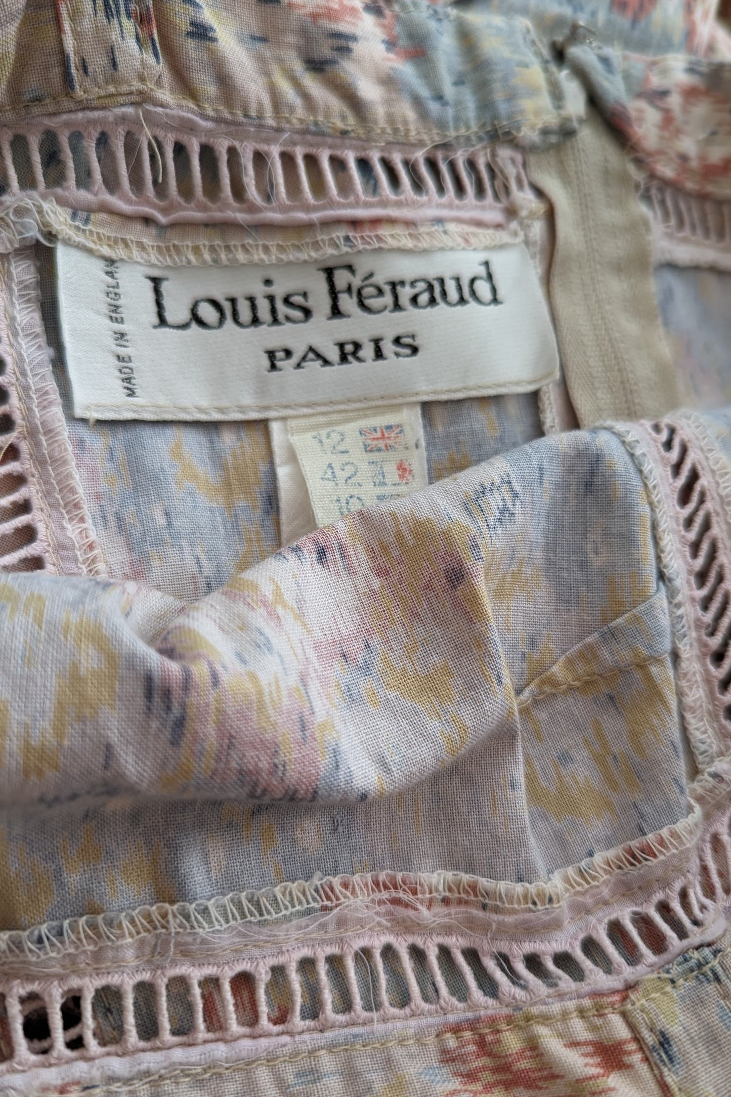 Two Piece Louis Feraud Vintage Summer Dress Suit