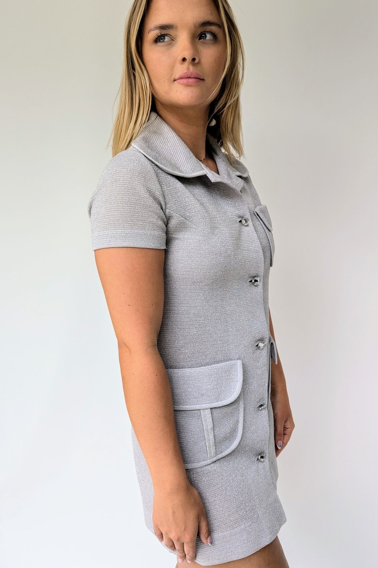 1960's Silver Mini Dress, Louis Feraud at Rembrandt