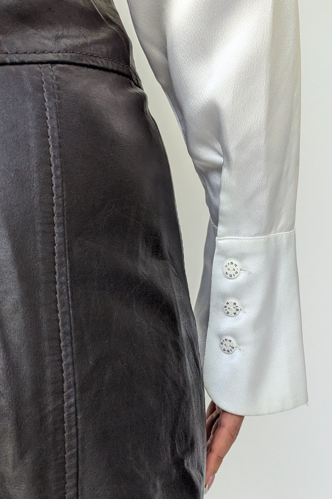 Vintage Biba Cream Satin Blouse