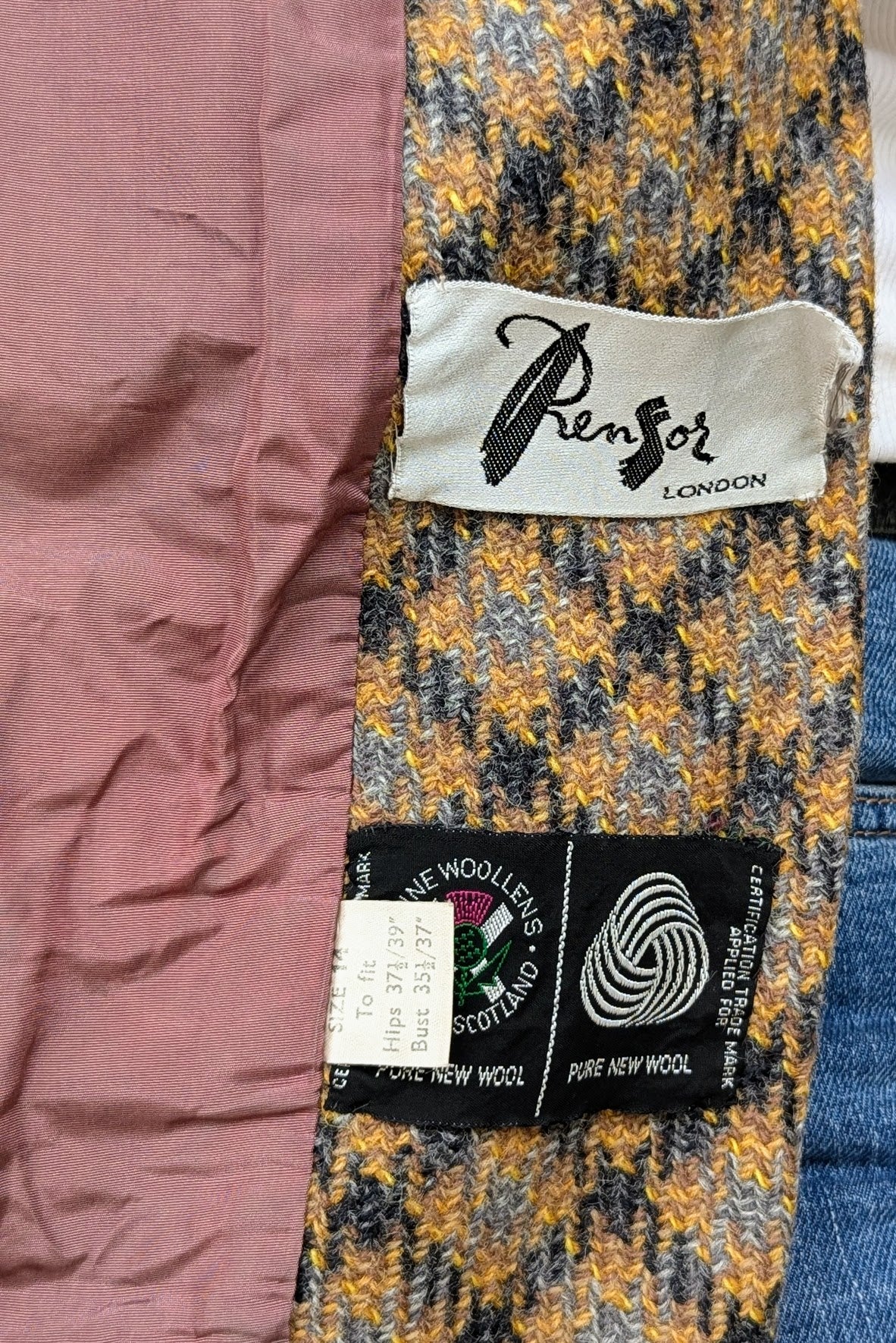 Vintage 1960s Wool Checked Jacket