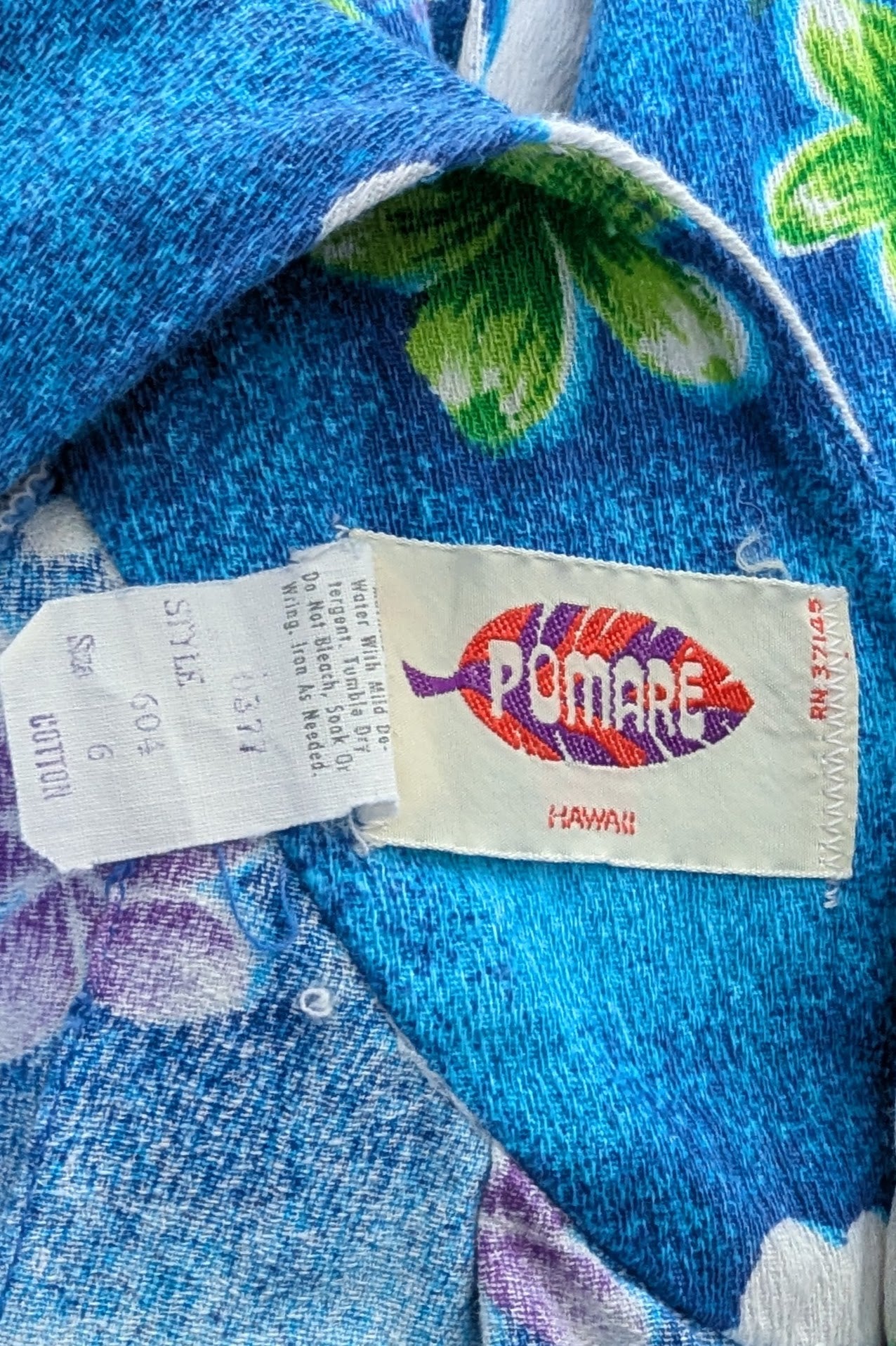 Vintage 60s Pomaré Hawaii Summer Maxi Dress