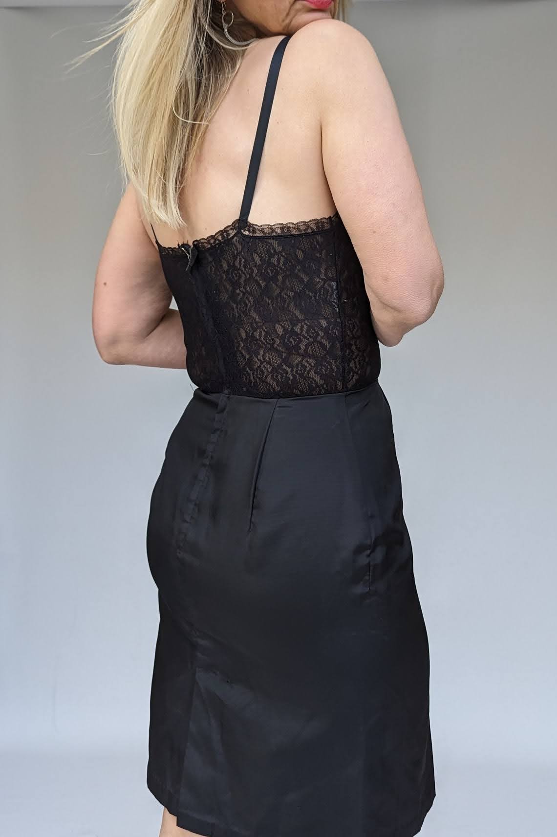 vintage black cocktail dress