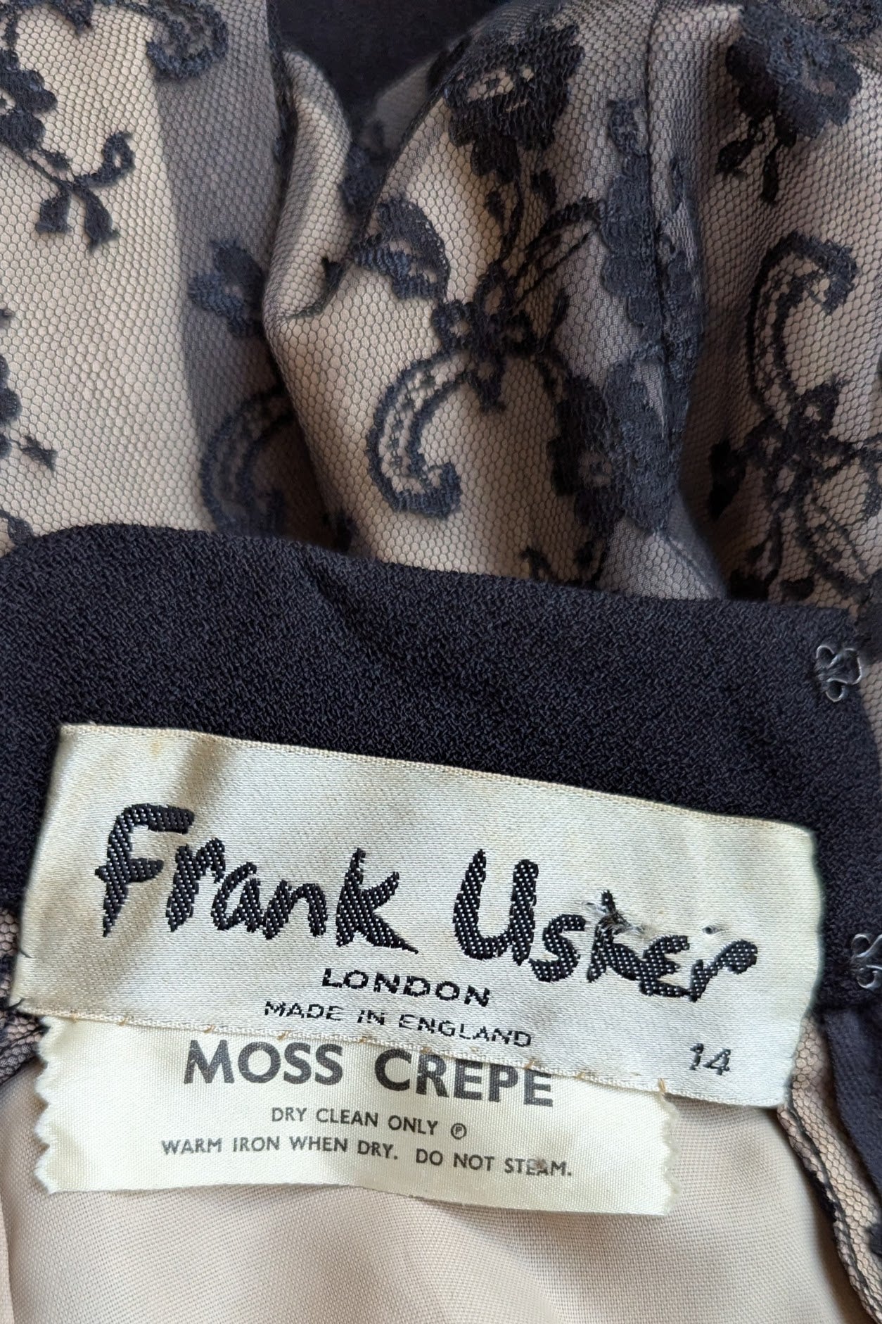 vintage frank usher label