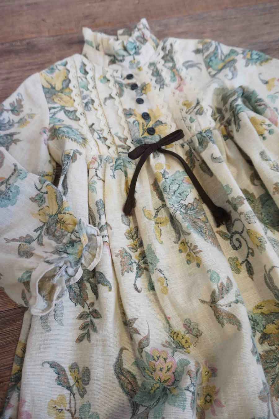 vintage 60s girls floral priaire party dress