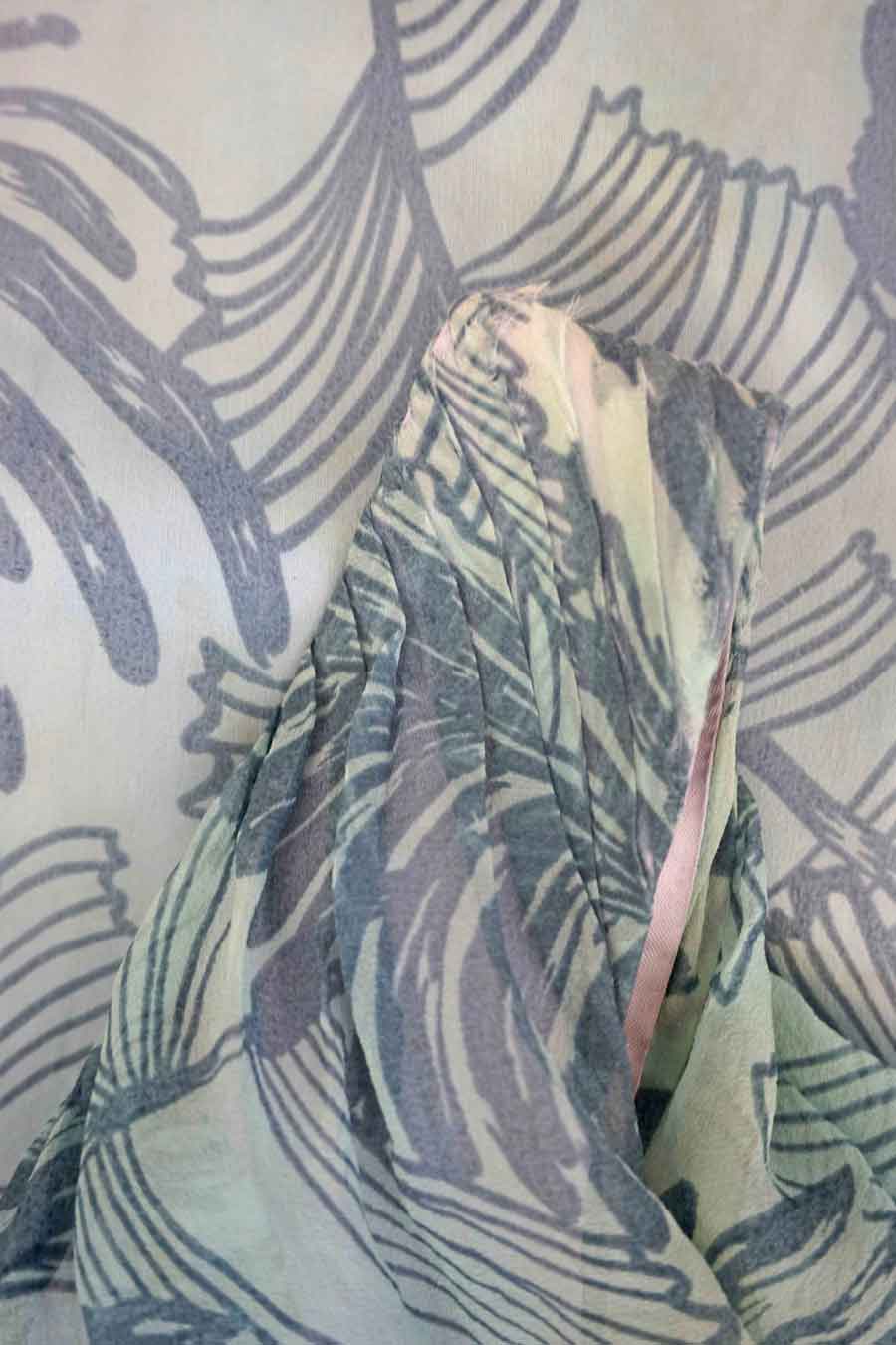 vintage harrods tropical print silk 1960s dress