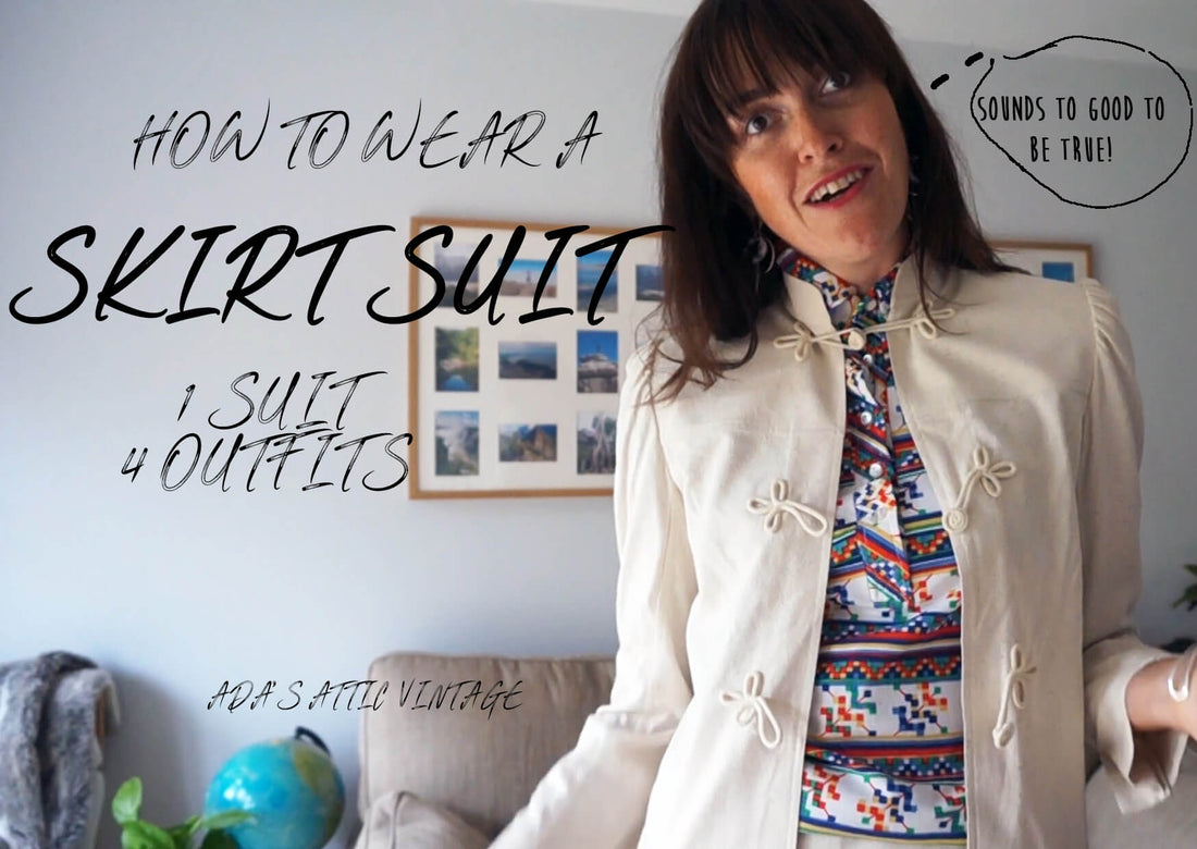 How To Wear A Skirt Suit - 1 Vintage Skirt Suit 4 Outfits