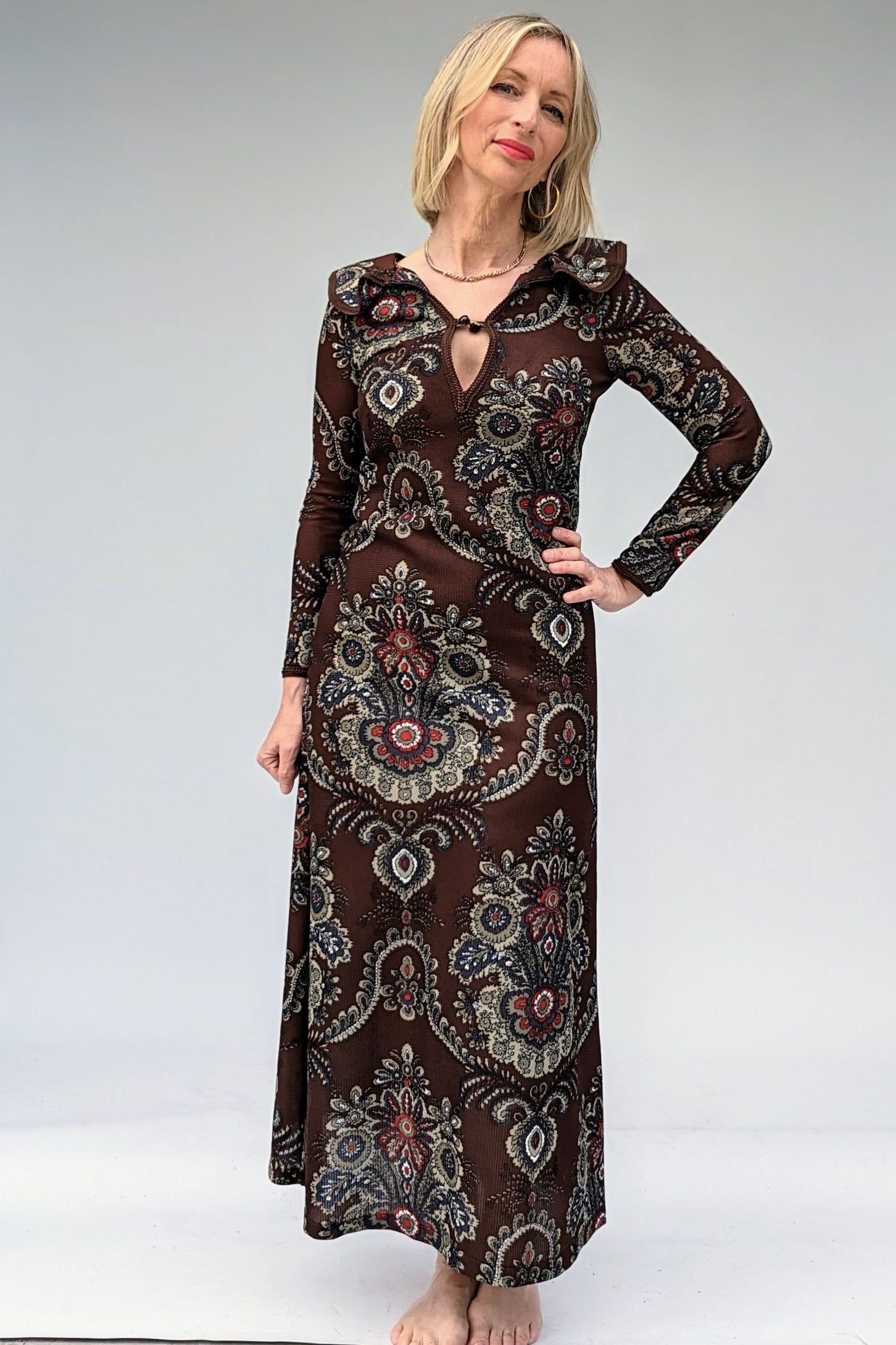 1970s Vintage Brown Maxi Dress – Ada's Attic Vintage