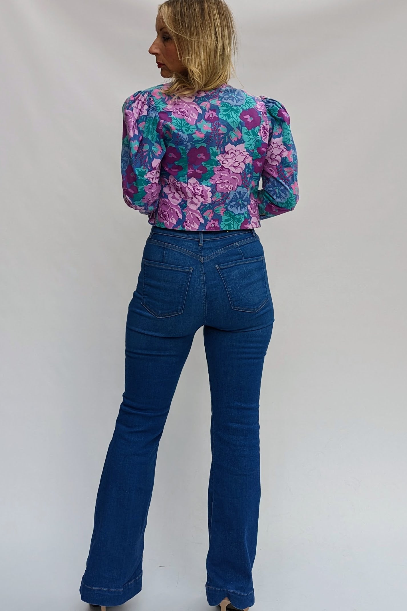 Floral Laura Ashley Bolero from Back