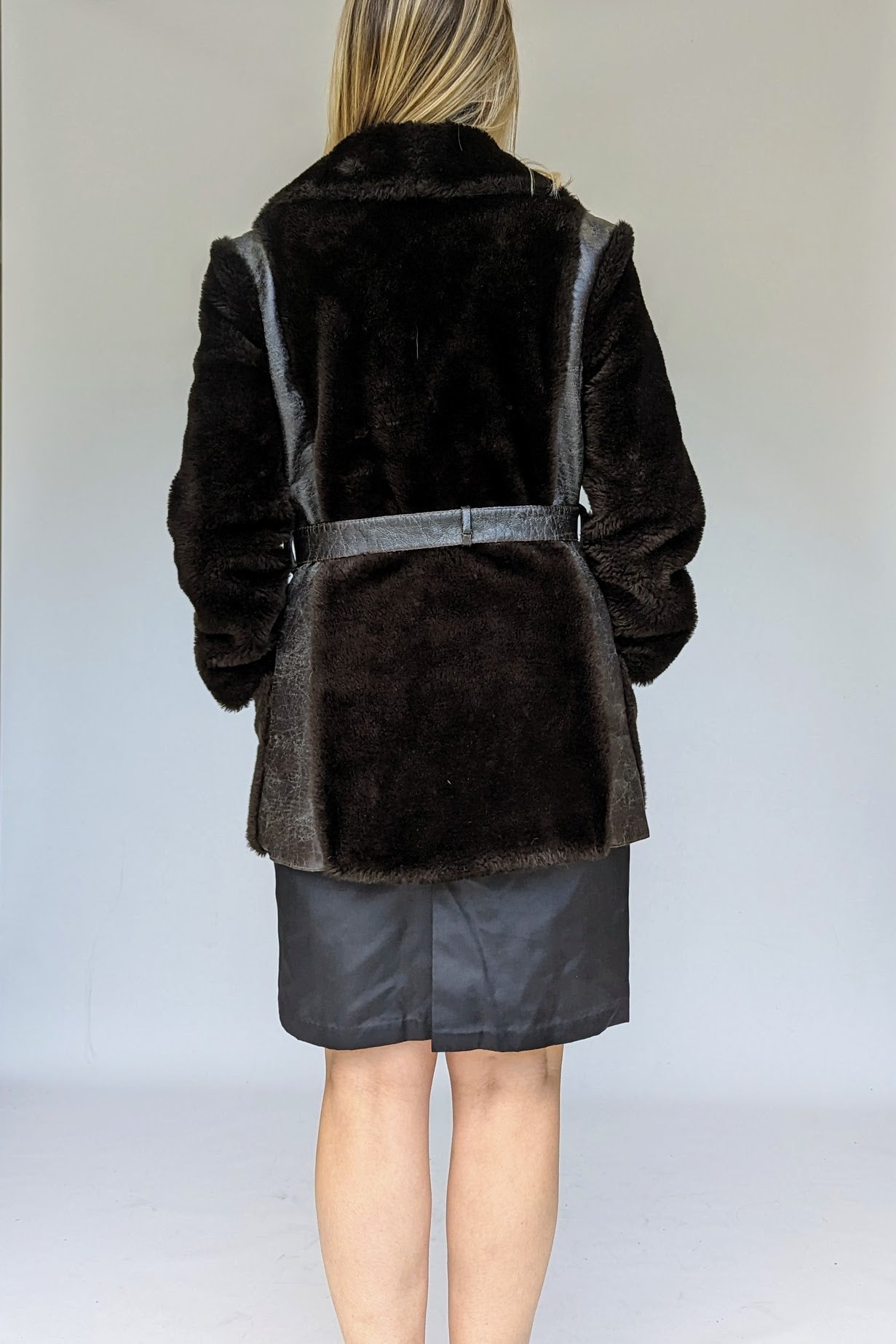 Used faux fur vintage coat
