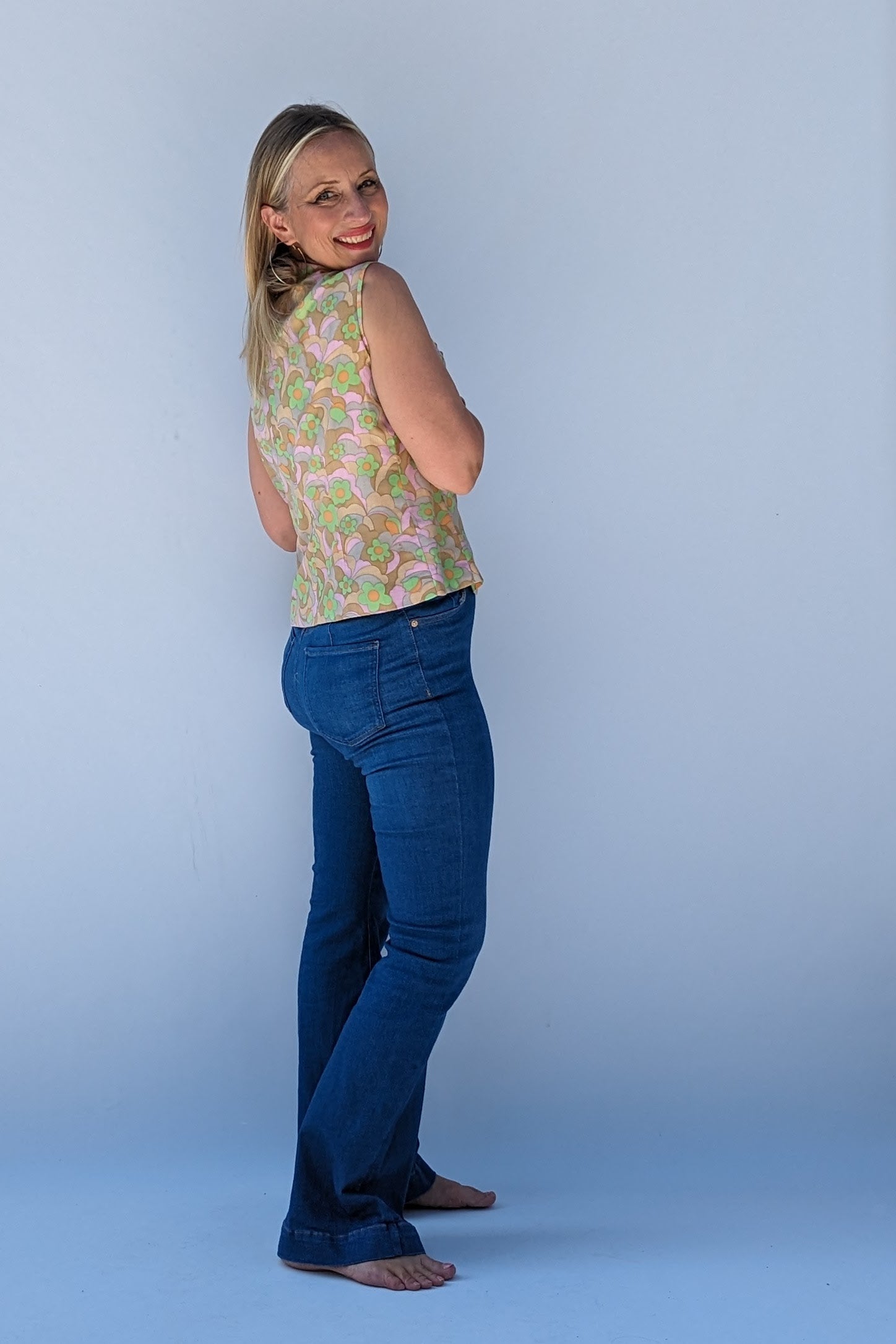 Floral 60s blouse
