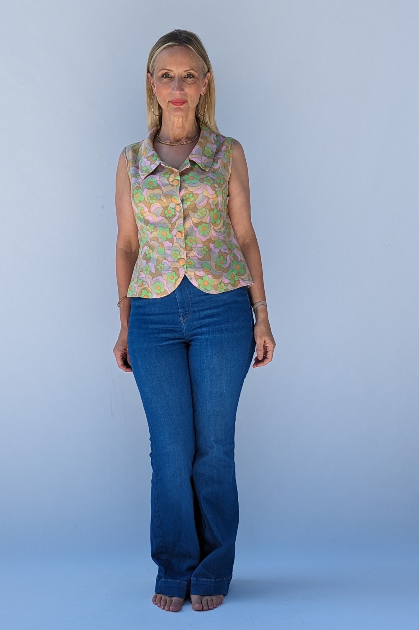 Fitted 60s mod blouse