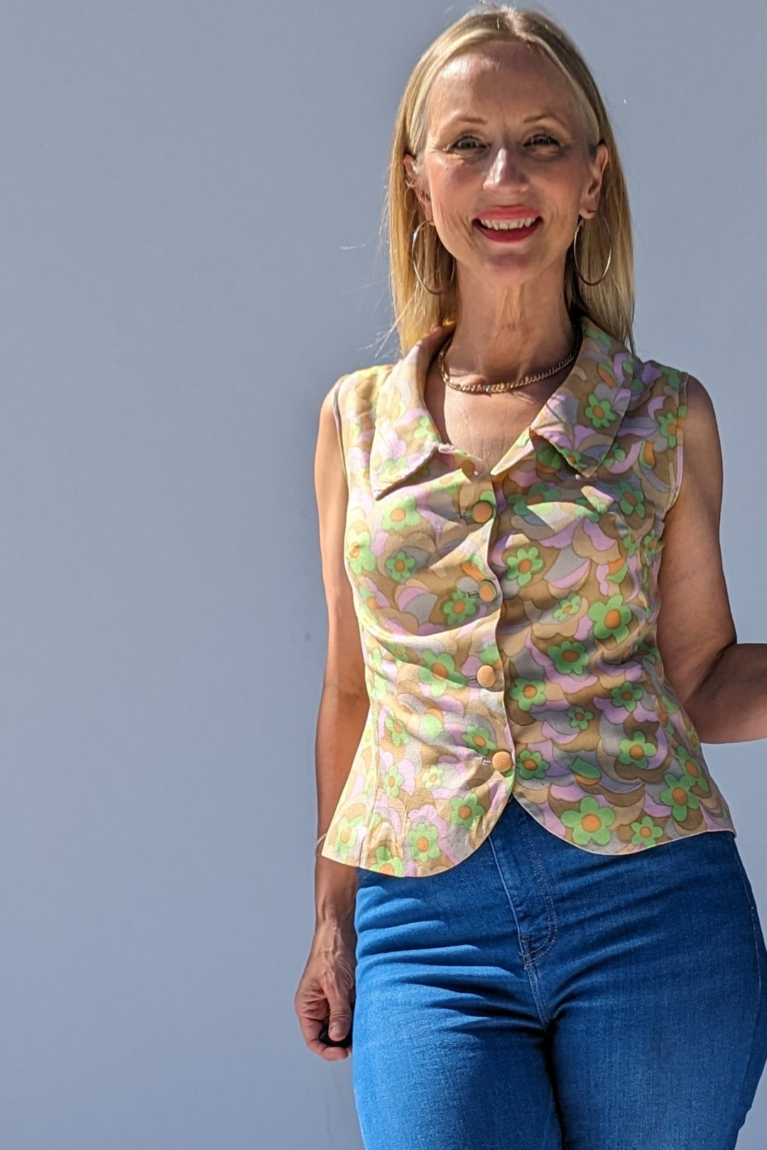 60s floral top