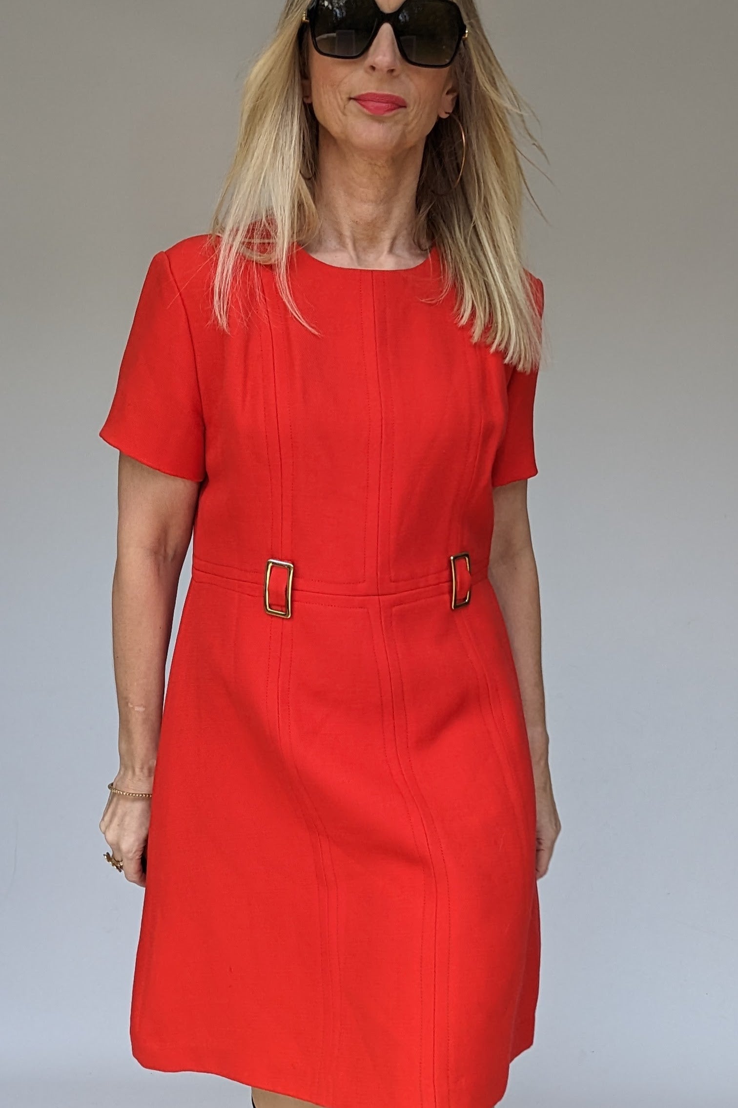 60s smart red dress