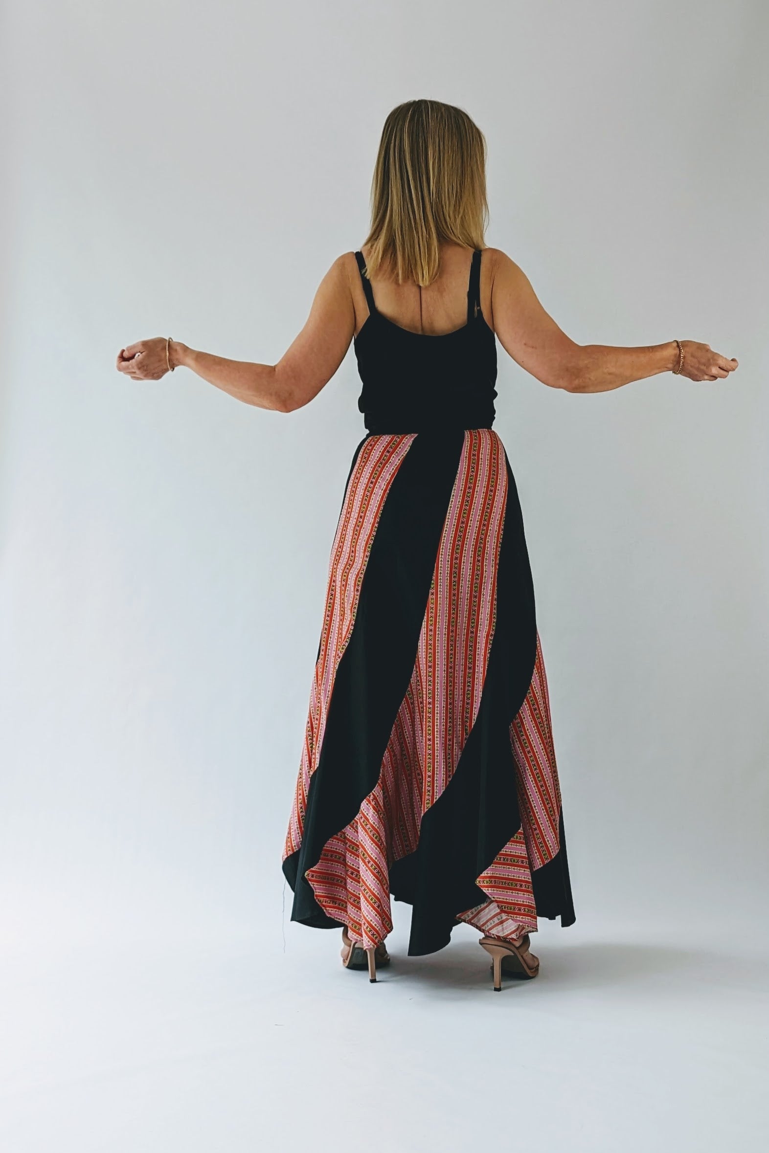 70s boho patterned skirt