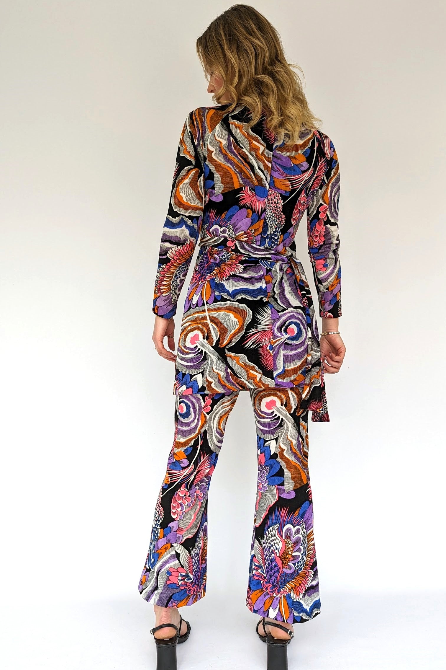 1970s psychedelic trouser suit back