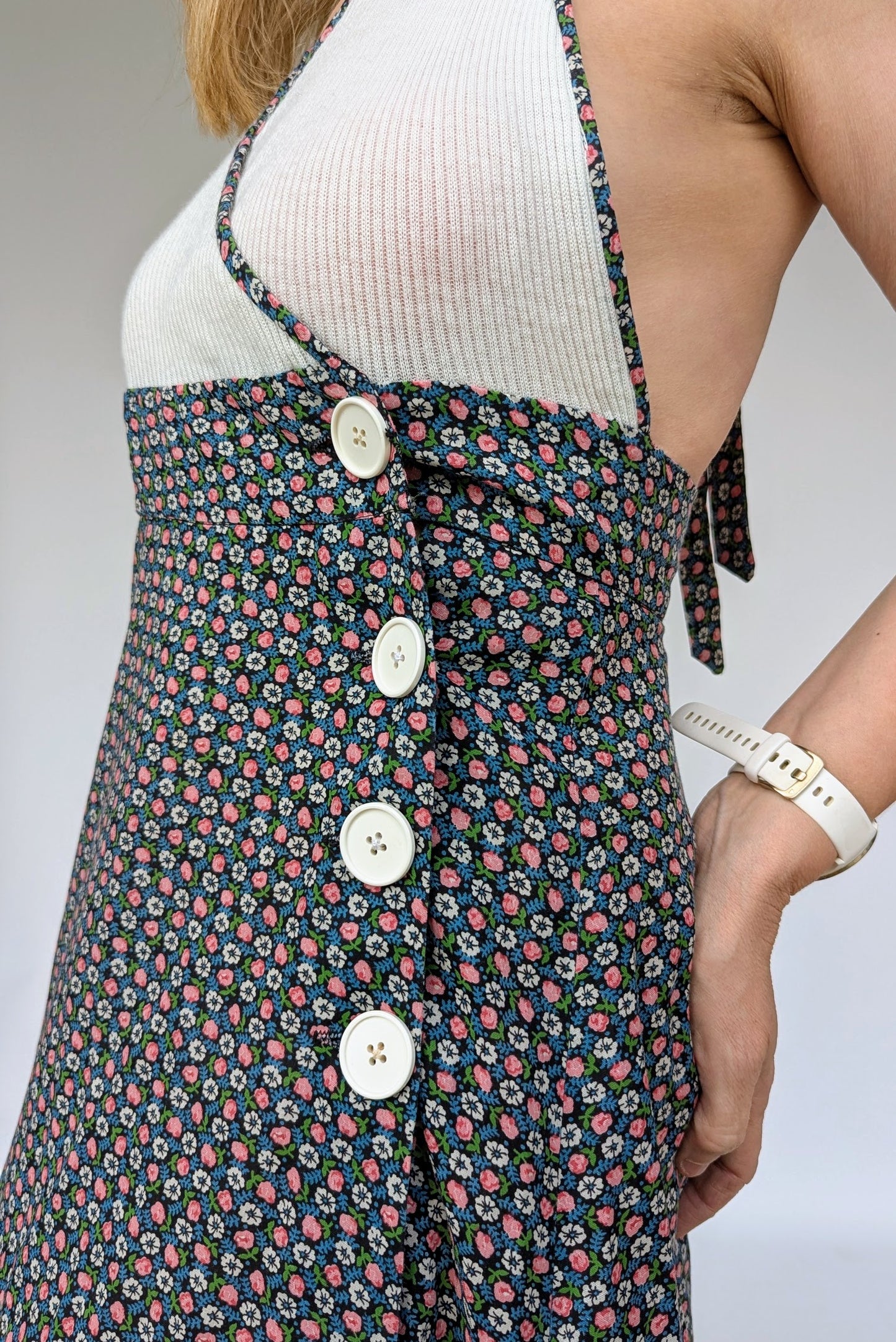 70s vintage floral maxi dress