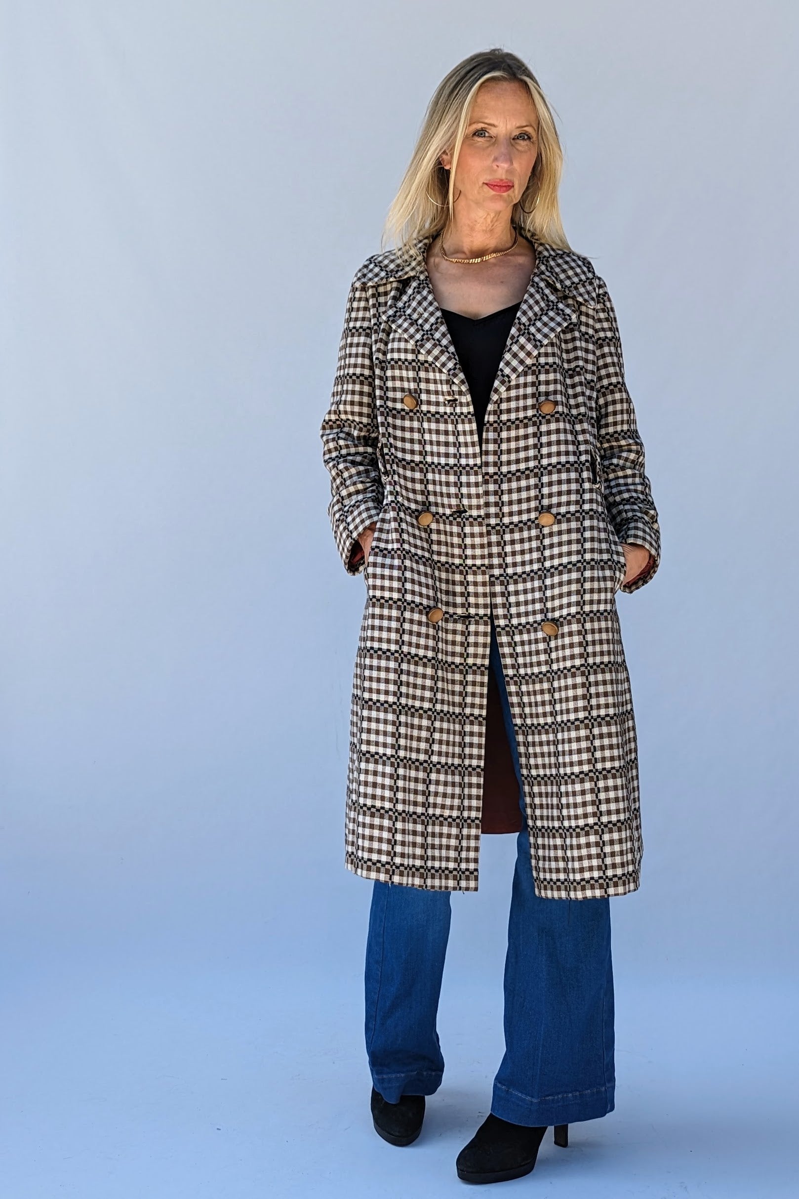 Gingham 60s Ladies Coat
