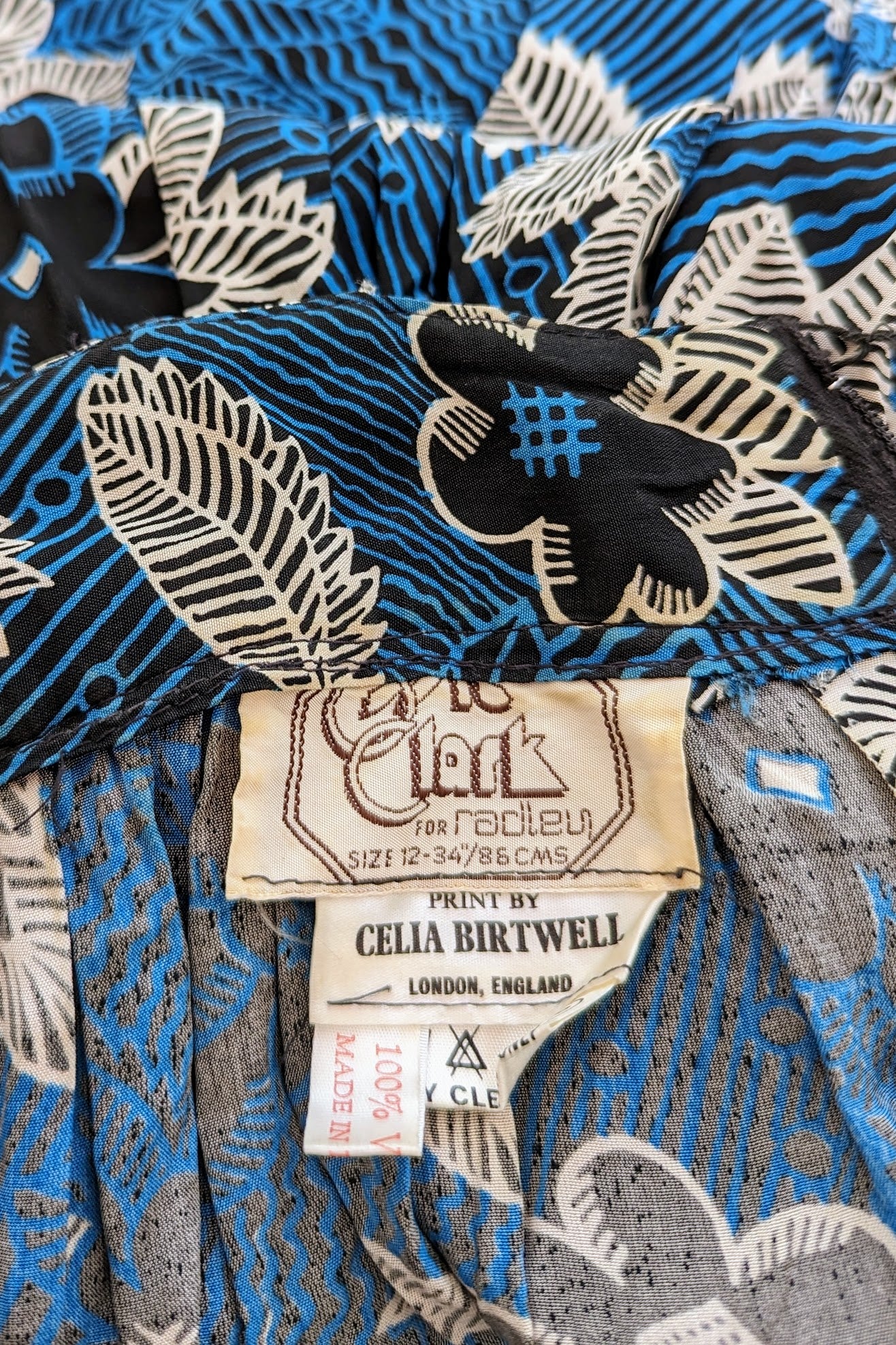 Rare 70s Ossie Clark for Radley, Celia Birtwell Print Summer Dress