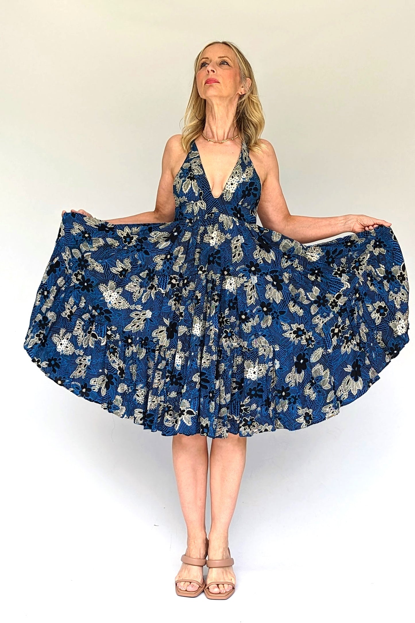 Rare 70s Ossie Clark for Radley, Celia Birtwell Print Summer Dress