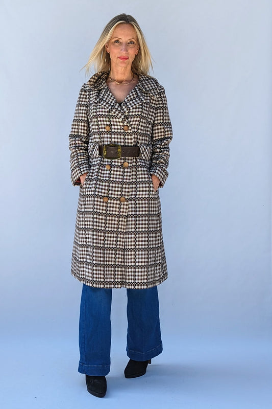 60s Gingham Coat