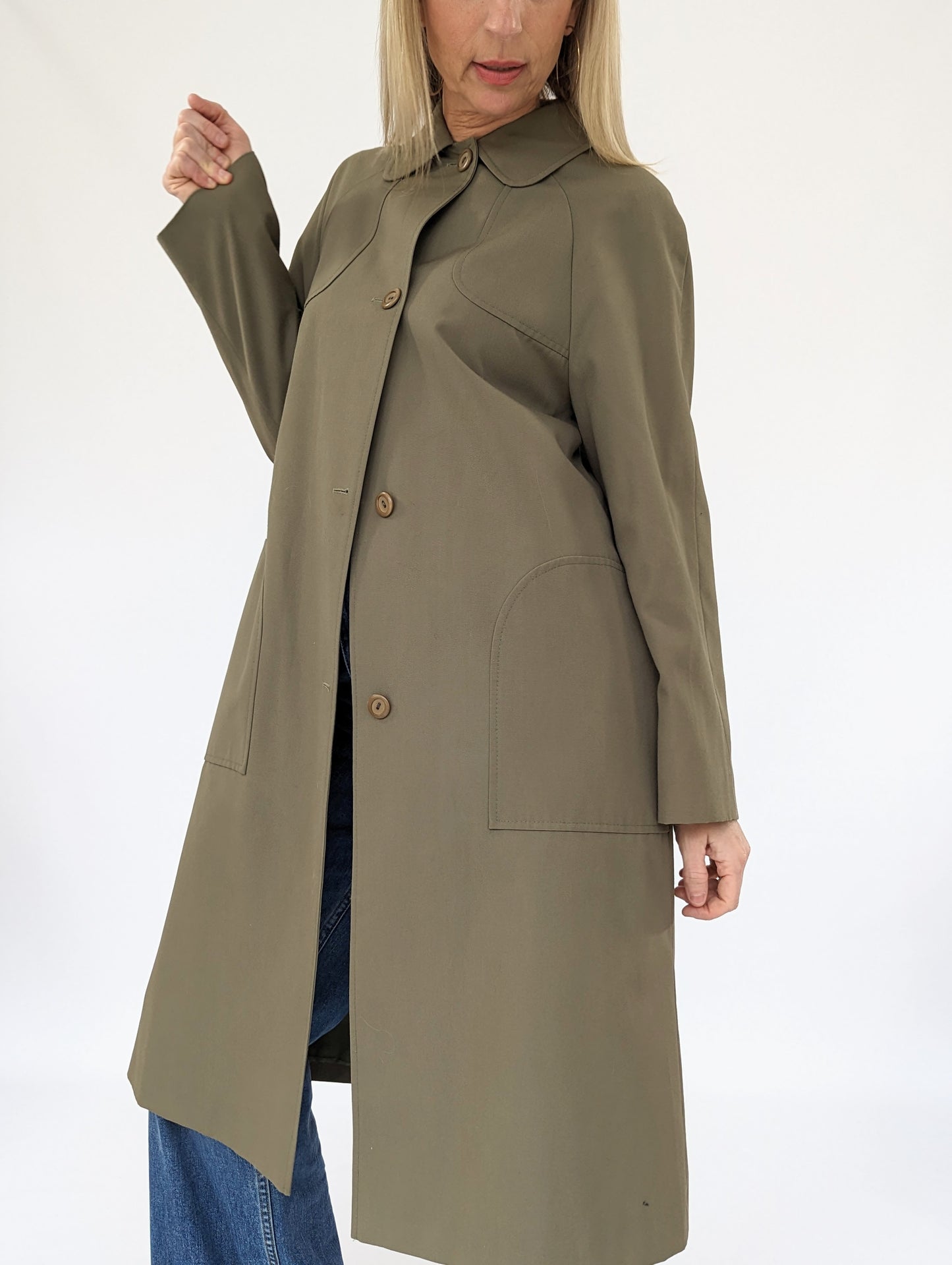 women's 1980s trench coat