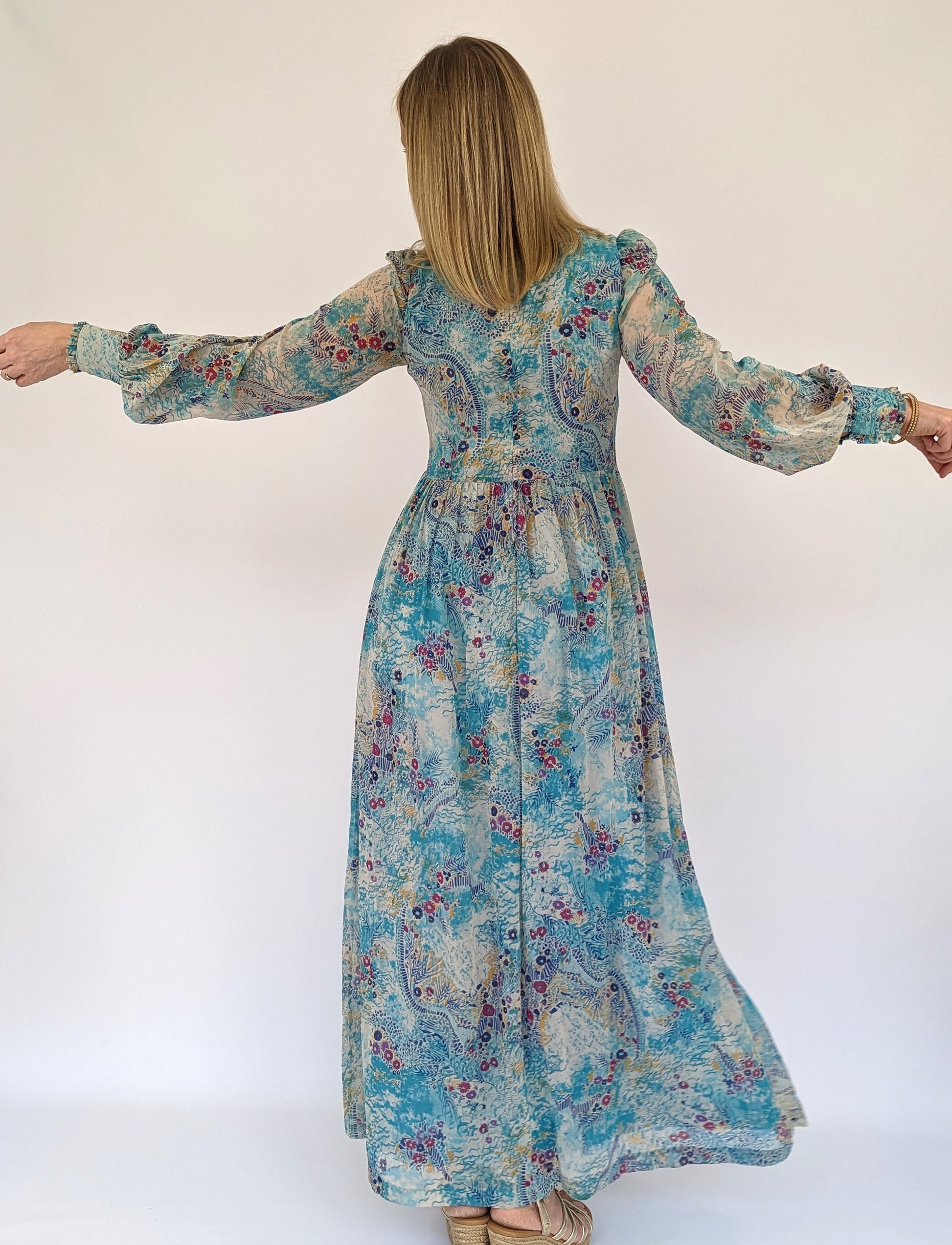 vintage maxi dress 1970s