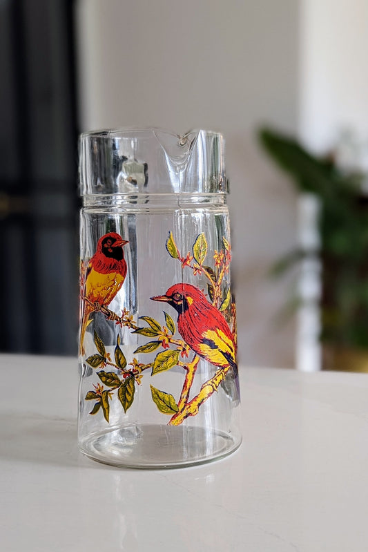 Vintage pitcher birds