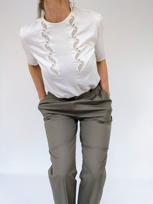 1980s cut out blouse