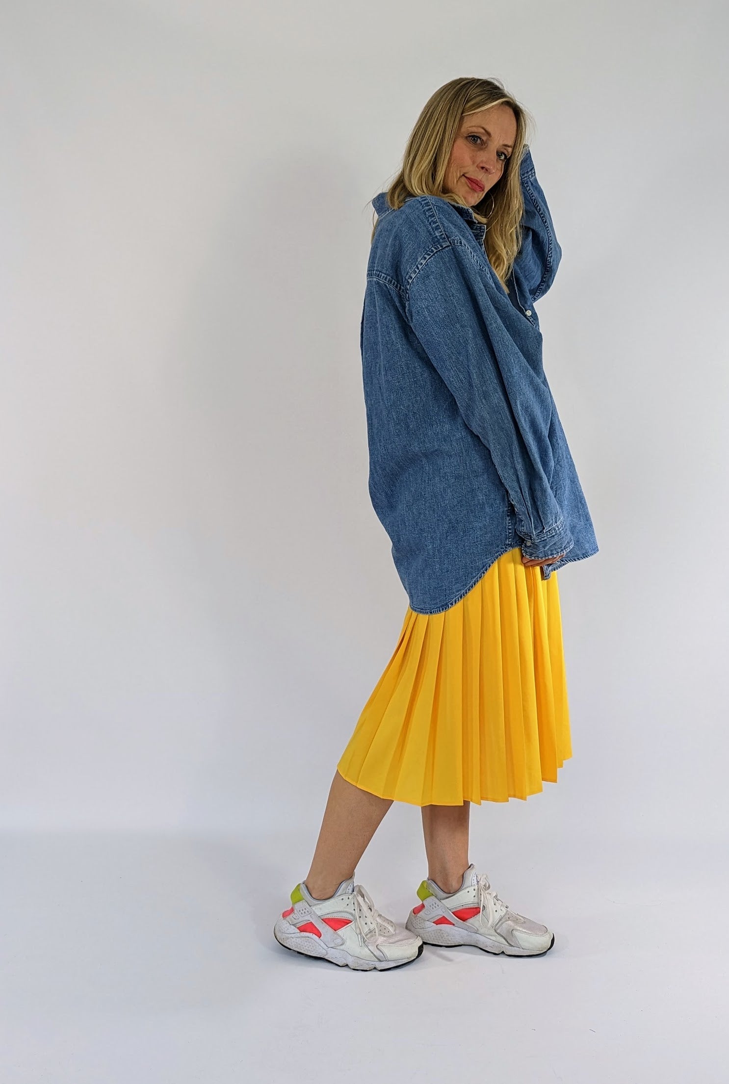 yellow summer skirt