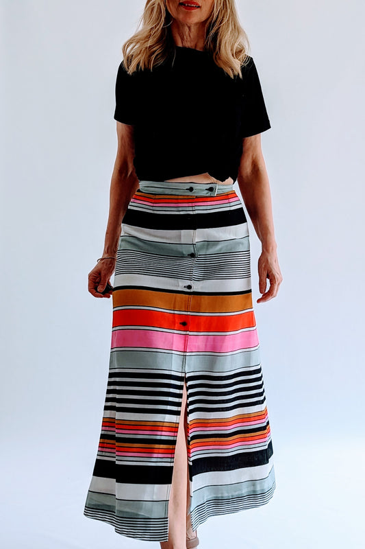 Vintage long striped skirt