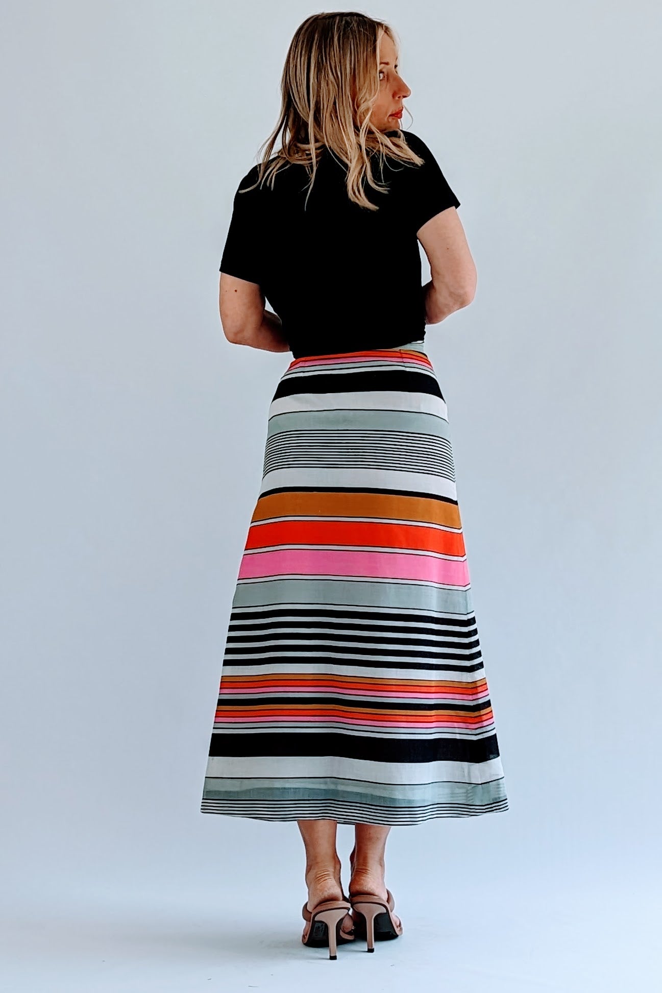 Vintage skirt with stripes