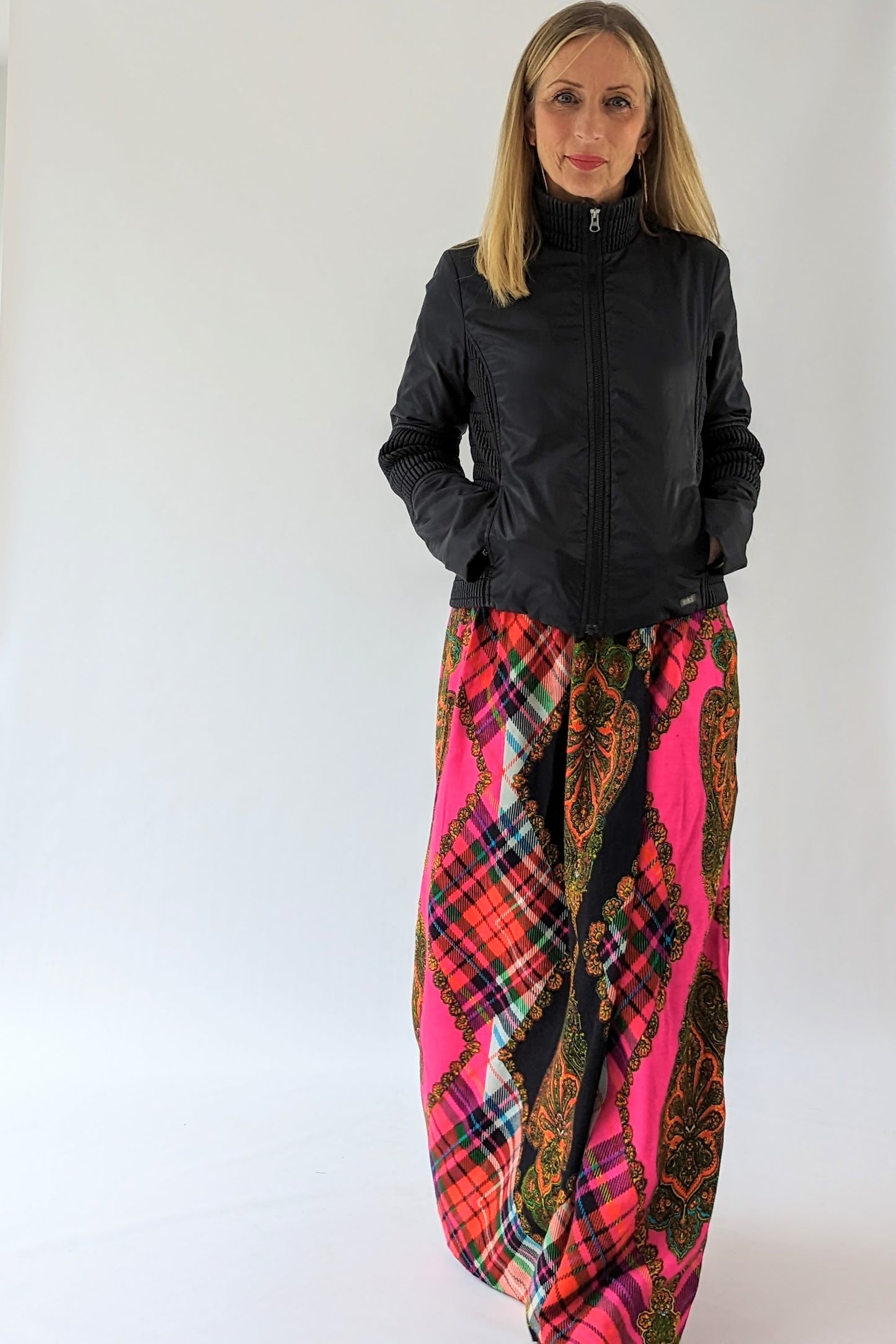 Long vintage patterned skirt
