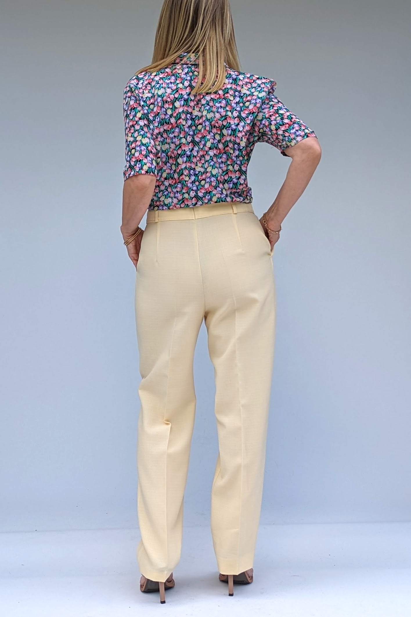 80s tailored cream trousers