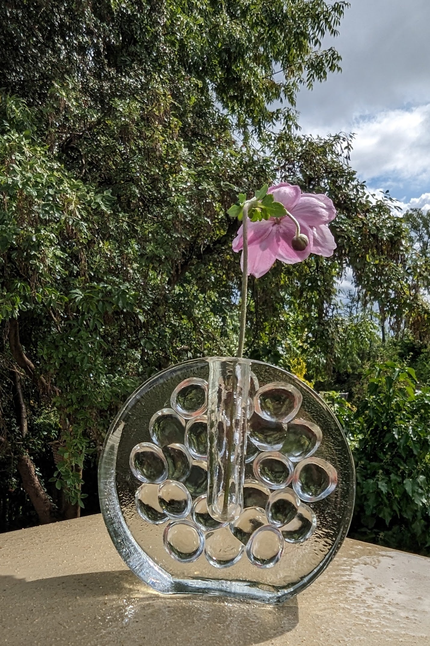 Mid century small glass vase