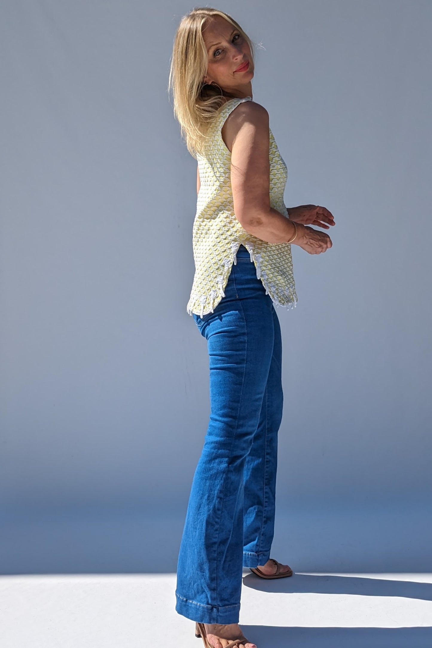 1960s Vintage Harrods Yellow Summer Top