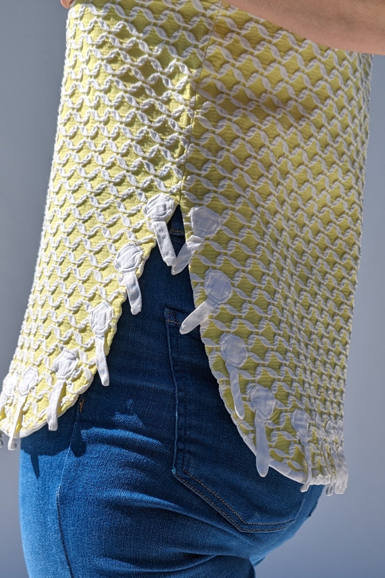 60s top with tags