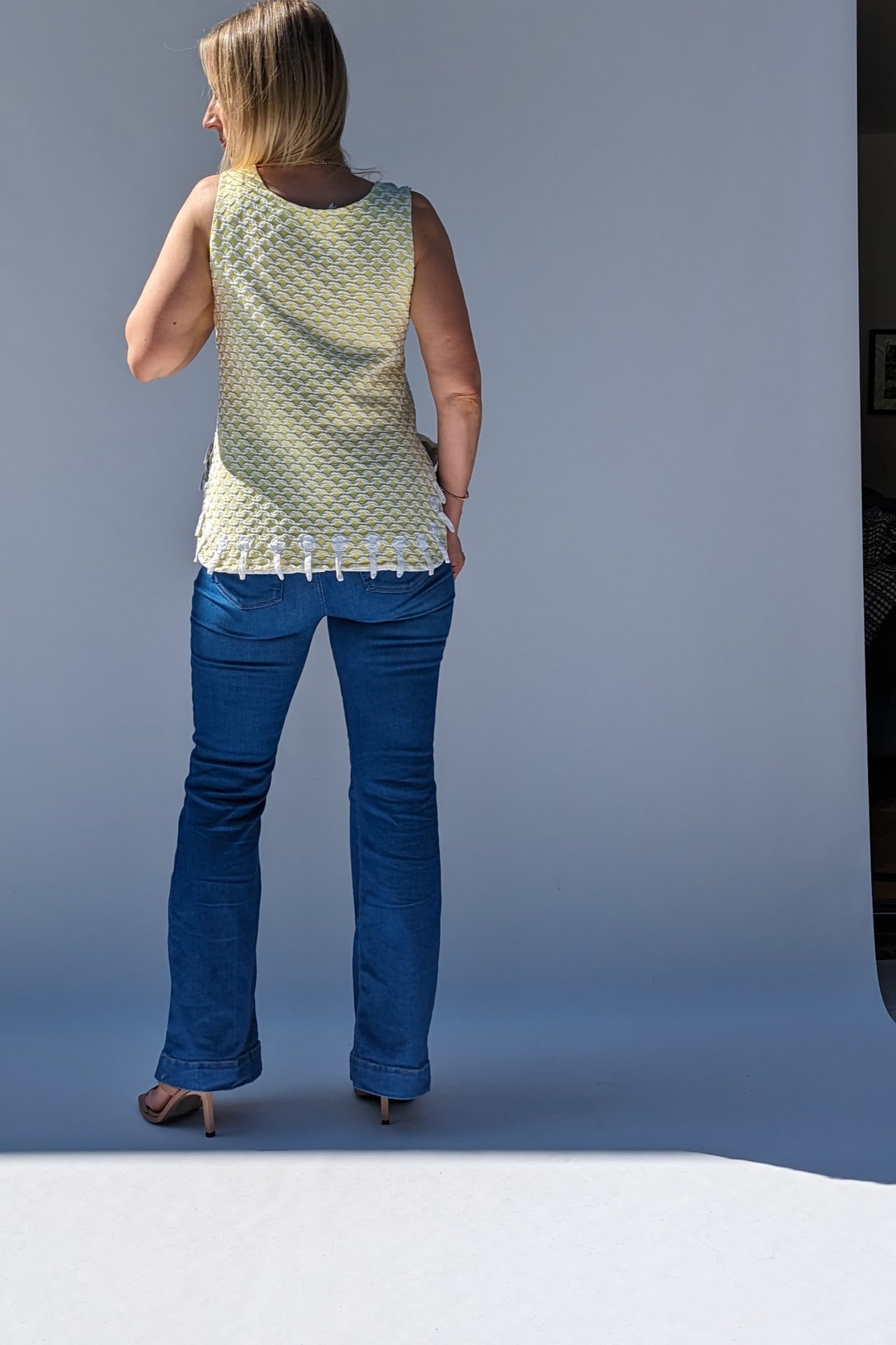 Yellow 60s Harrods top