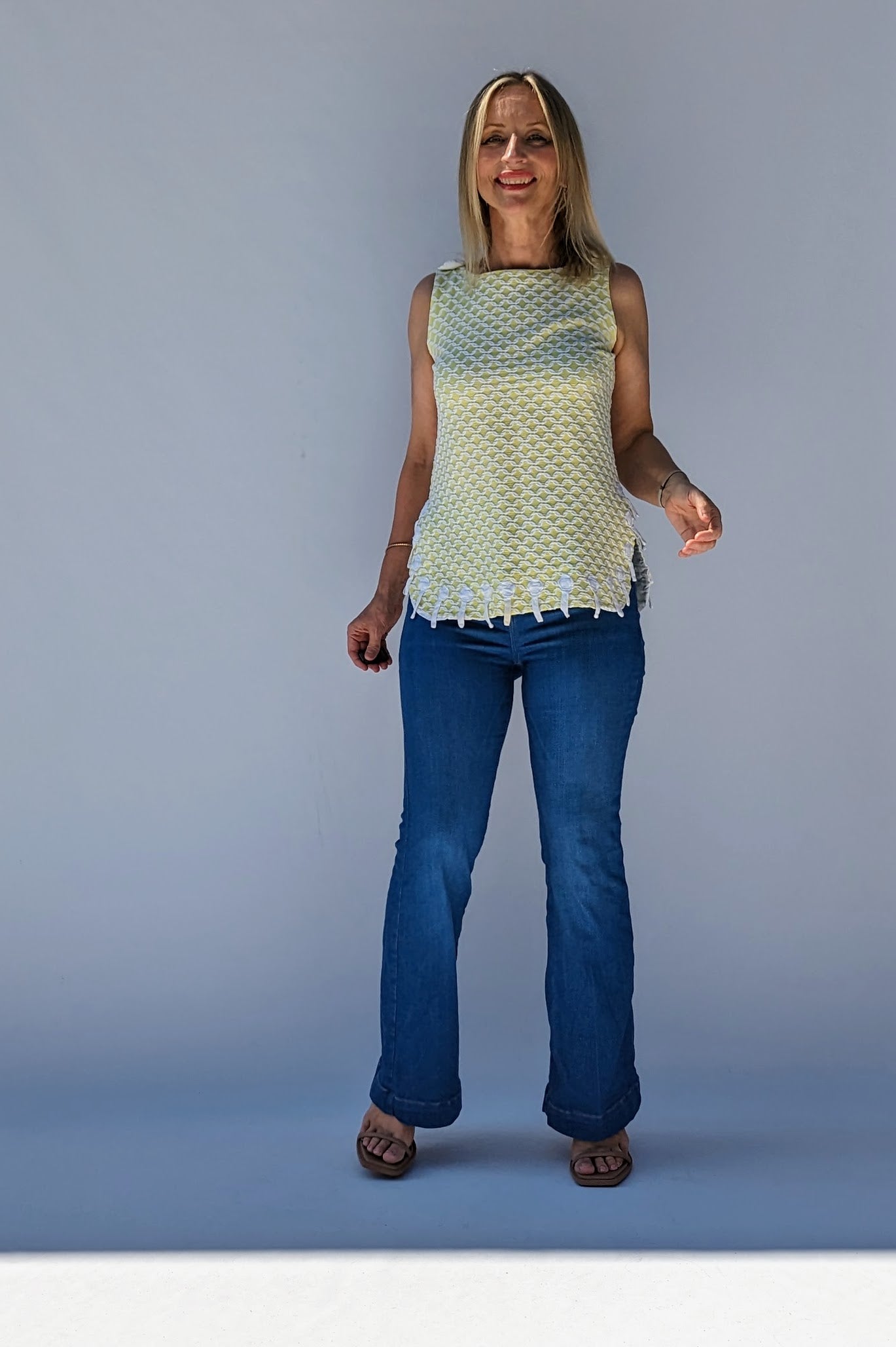 Vintage summer yellow top
