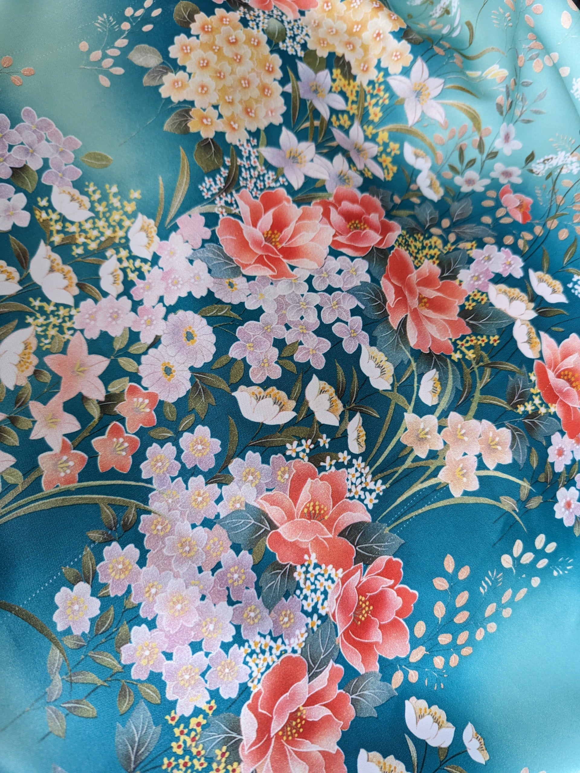 Floral pattern on robe