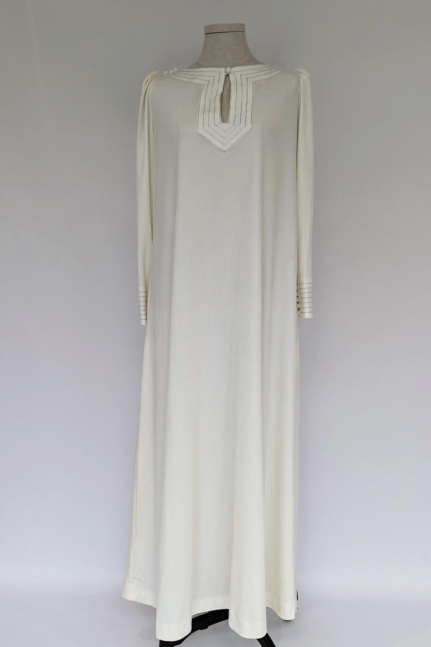 Long white and silver vintage dress