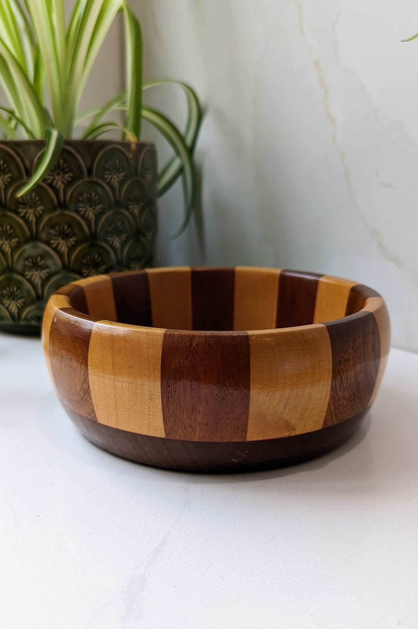Small wooden vintage bowl