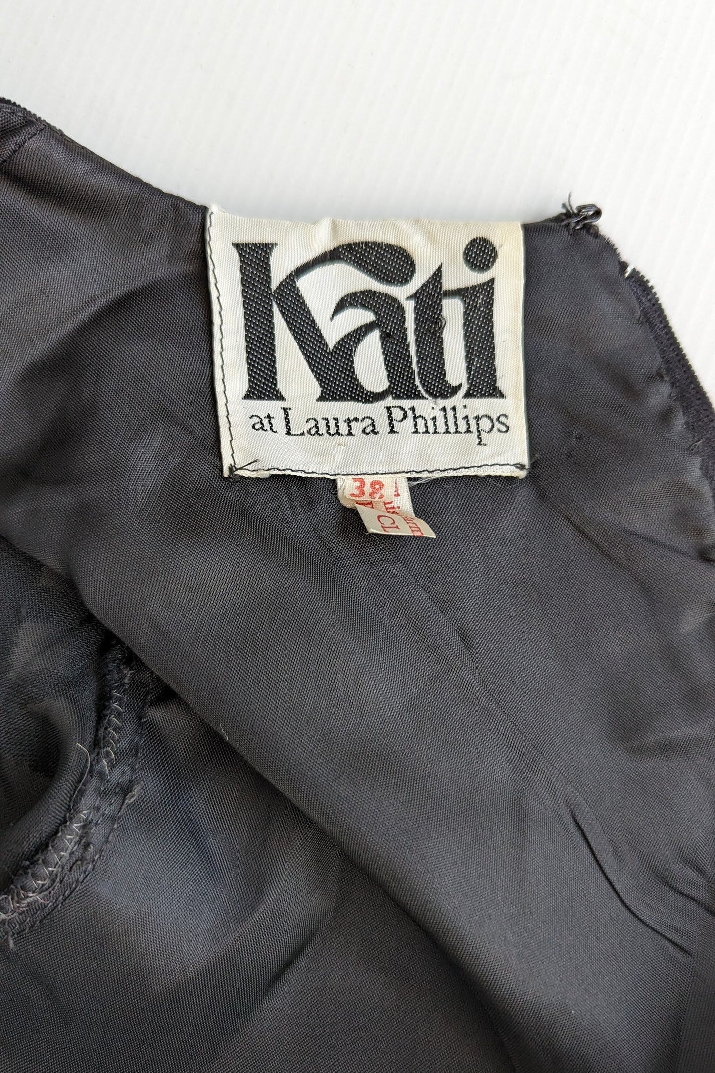 70s Kati at Laura Phillips Black Evening Party Dress