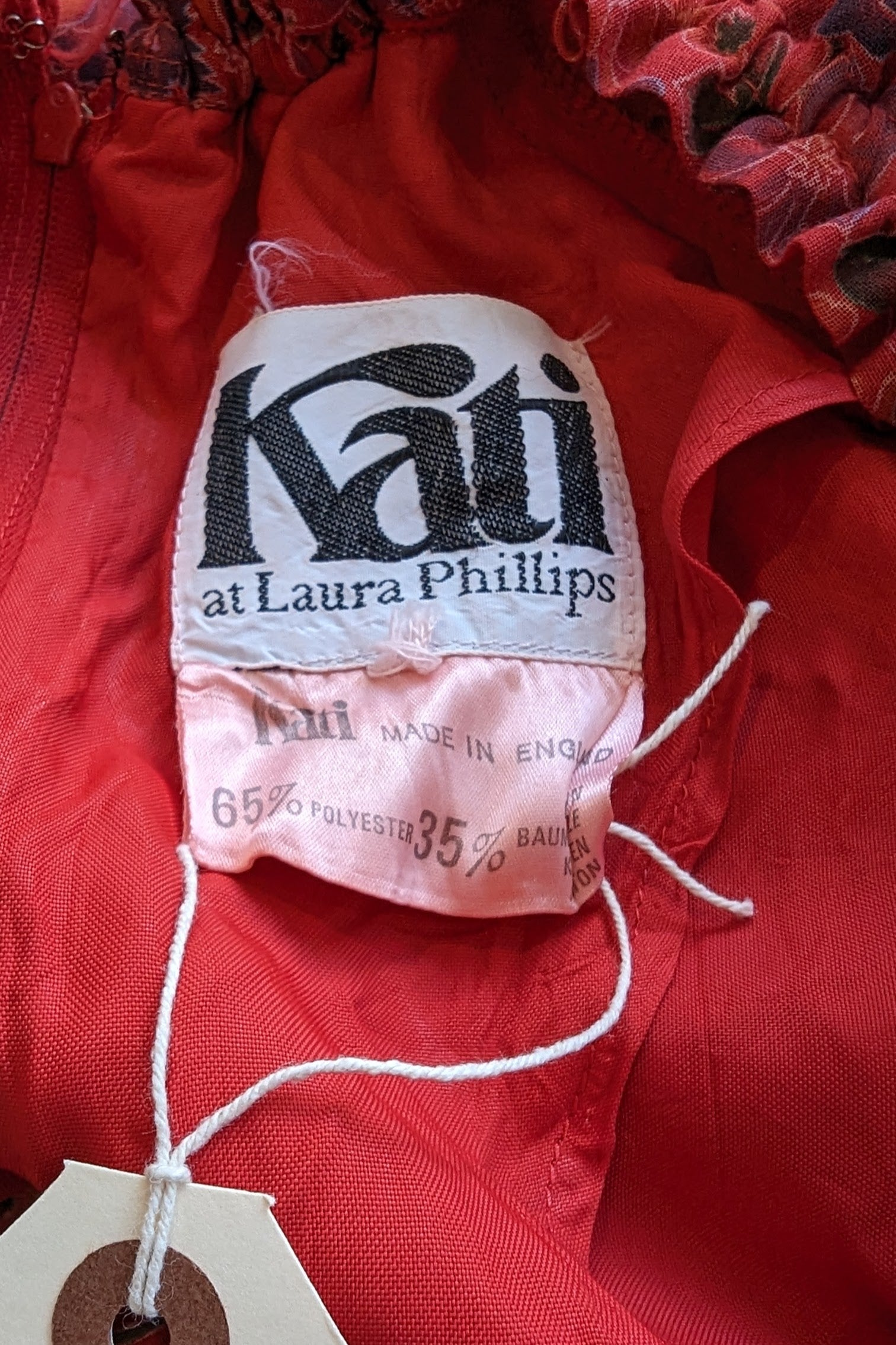 Kati at Laura Phillips Label on Red 70s Dress