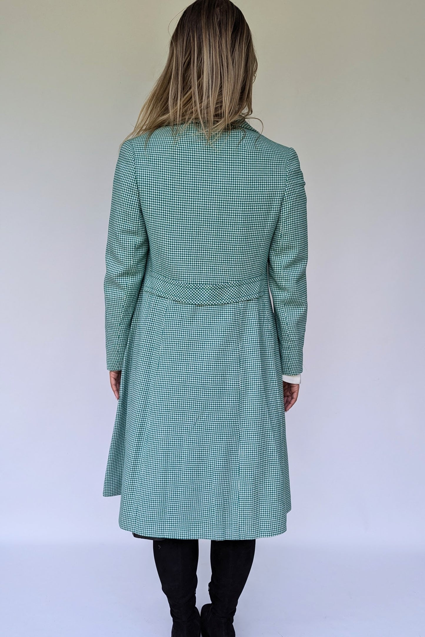 1960s Green Dogtooth Coat by Harella